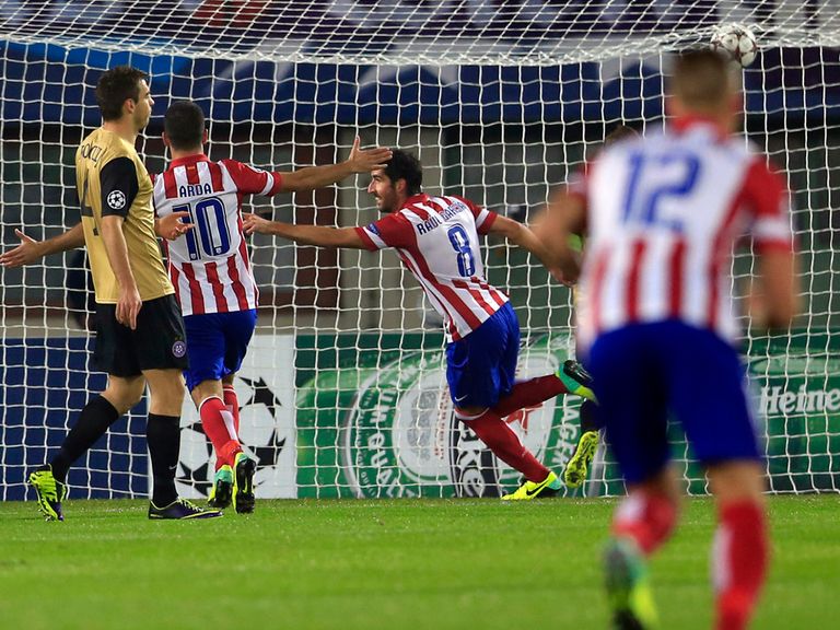 Raul Garcia: Celebrating a goal for Atletico Madrid