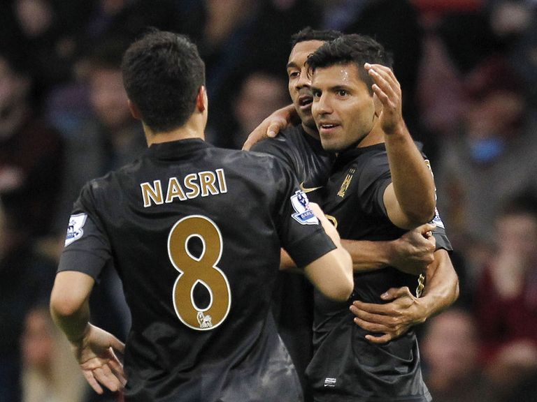 Sergio Aguero: Double strike at Upton Park