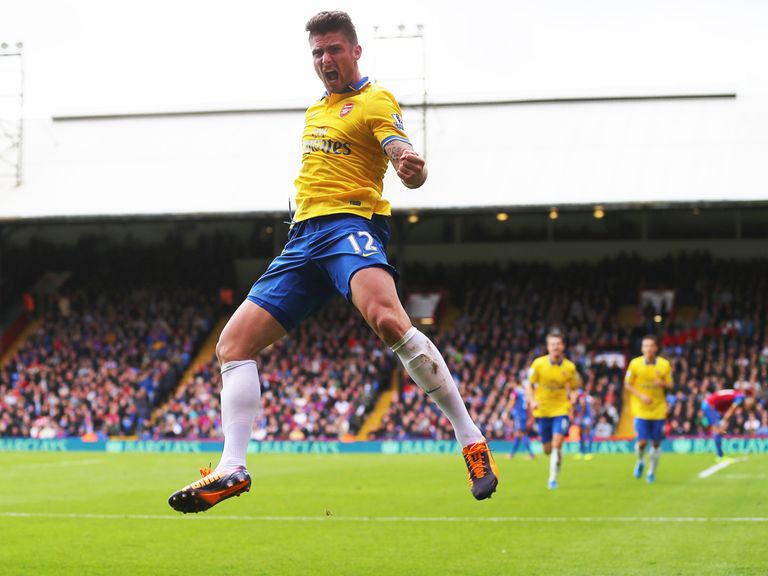 Olivier Giroud: Led the line for Arsenal