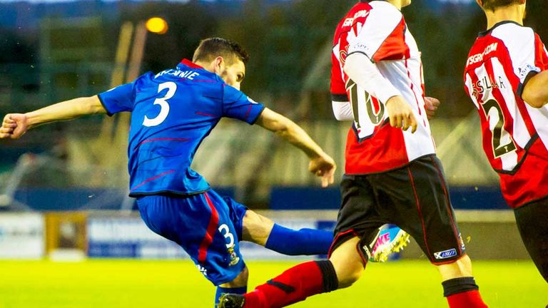 Graeme Shinnie: Scores the second Inverness goal against Kilmarnock