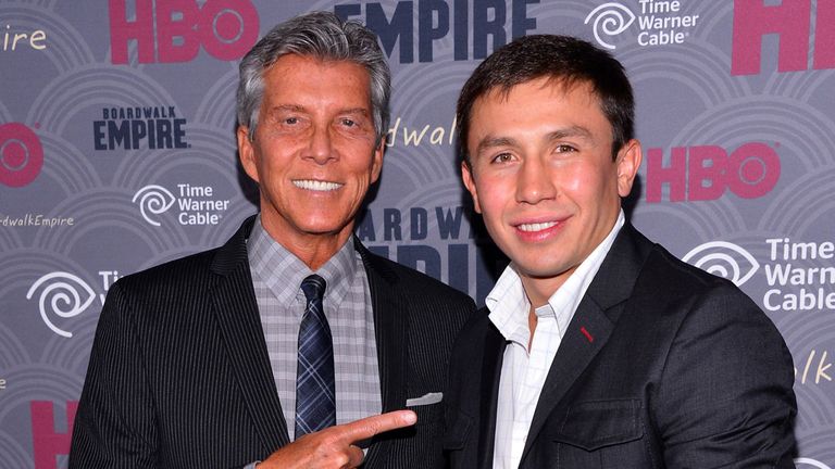 Gennady Golovkin with legendary ring announcer Michael Buffer