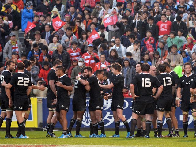 New Zealand celebrate a thumping victory