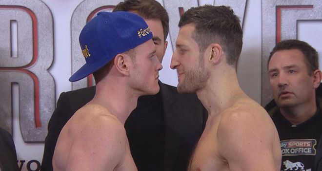 Carl Froch and George Groves: Went head-to-head at the weigh-in