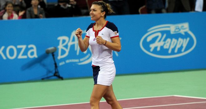 Simona Halep celebrates her sixth title of 2013 - this time in Sofia