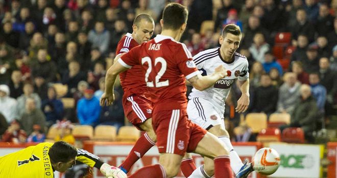 Jamie Walker: Scores the equaliser for Hearts in their win at Aberdeen