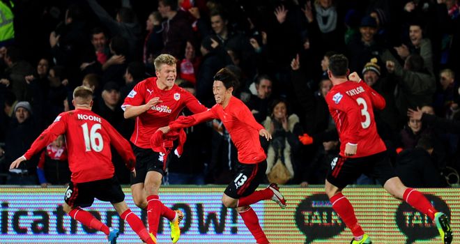 Kim Bo-kyung: Celebrates with team-mates after scoring equaliser