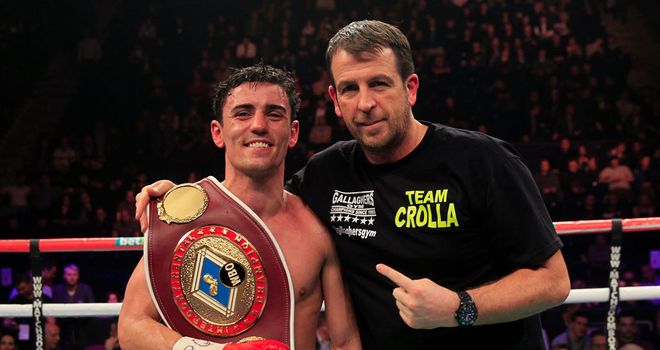 Anthony Crolla with trainer Joe Gallagher