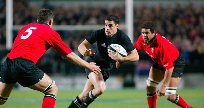 Dan Carter made his debut at inside centre against Wales as a 21-year-old