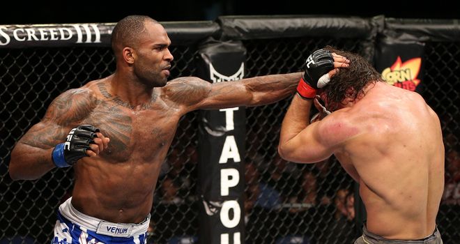 Jimi Manuwa (L): Will take on training partner Alex Gustafsson on March 8