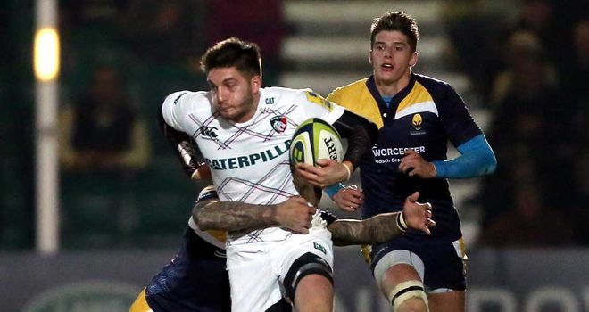 Owen Williams on the charge for Leicester