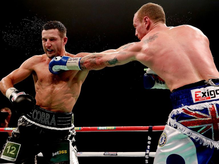 Carl Froch tangles with George Groves in Manchester
