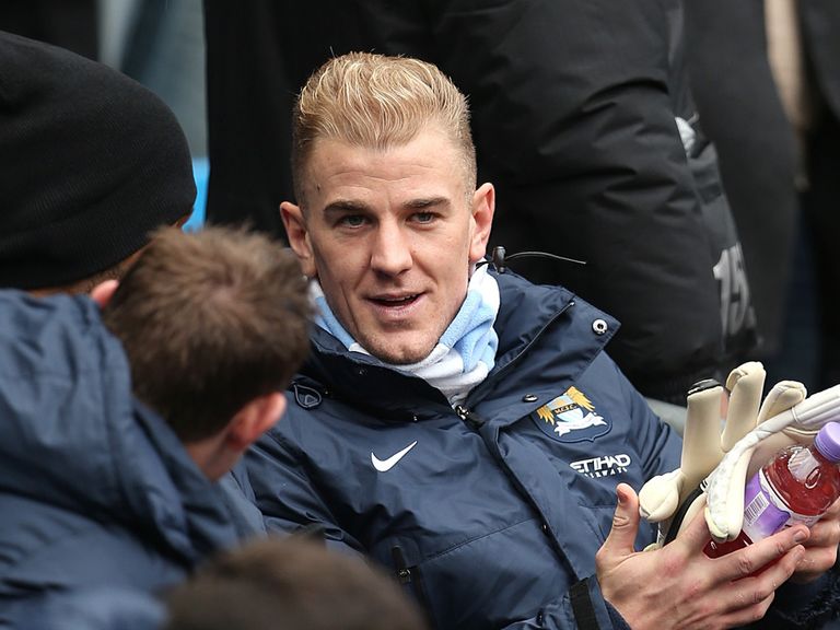 Joe Hart sits on the bench for the 7-0 win over Norwich.