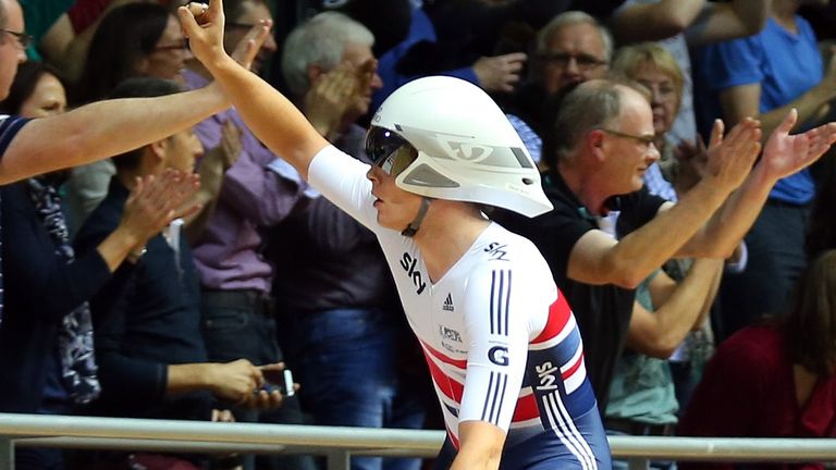Owain Doull lapped the rest of the field on the way to scratch gold