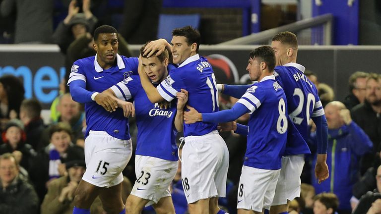 Seamus Coleman: Celebrates his strike