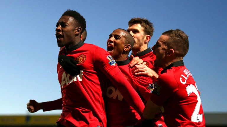 Danny Welbeck: Celebrates his goal at Carrow Road