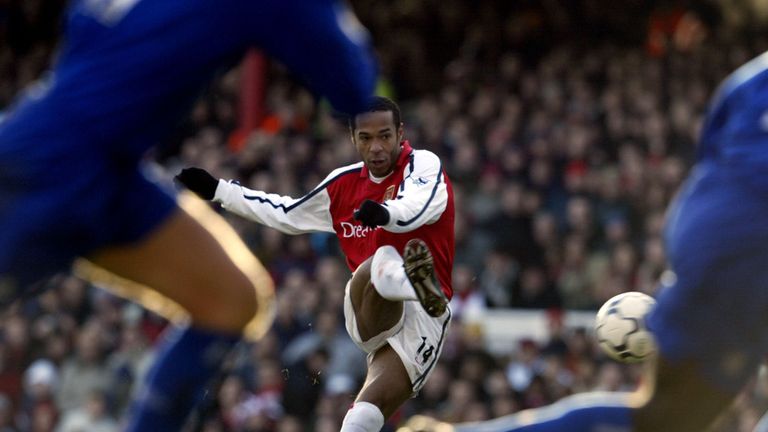 Thierry Henry in action for Arsenal