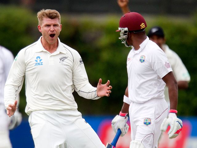 New Zealand v West Indies Corey Anderson Darren Bravo