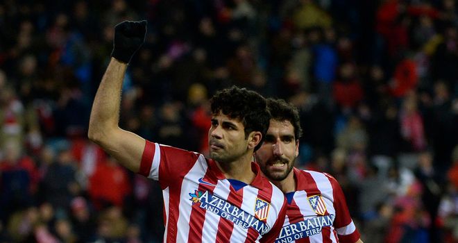 Diego da Silva Costa celebrates for Atletico Madrid