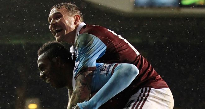 Modibo Maiga: Celebrates his winning goal at White Hart Lane