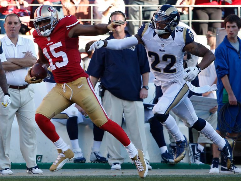 Michael Crabtree in action for the first time this season