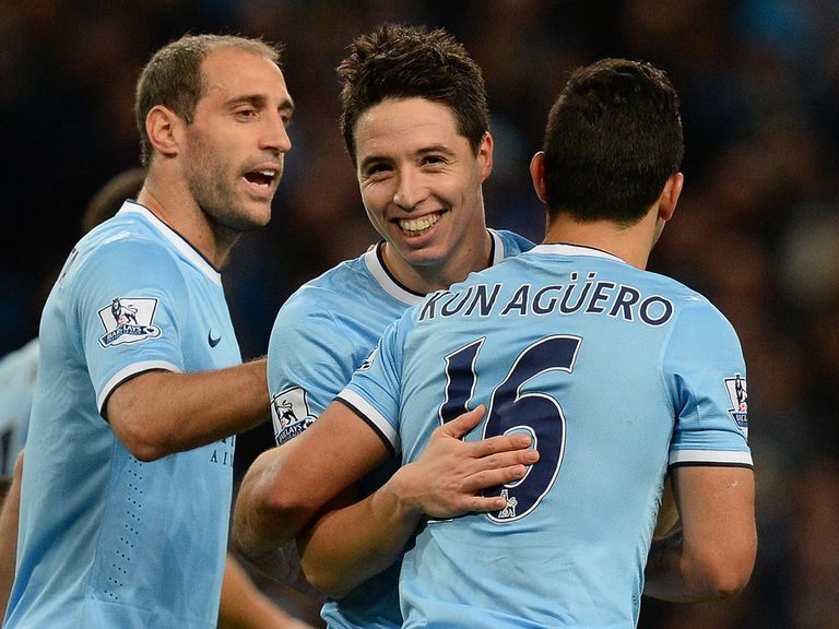 Samir Nasri: Hopes Sergio Aguero will be fit to face Barcelona at the Nou Camp