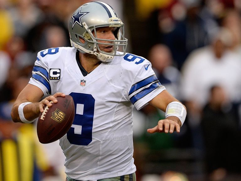 Tony Romo in action against the Redskins