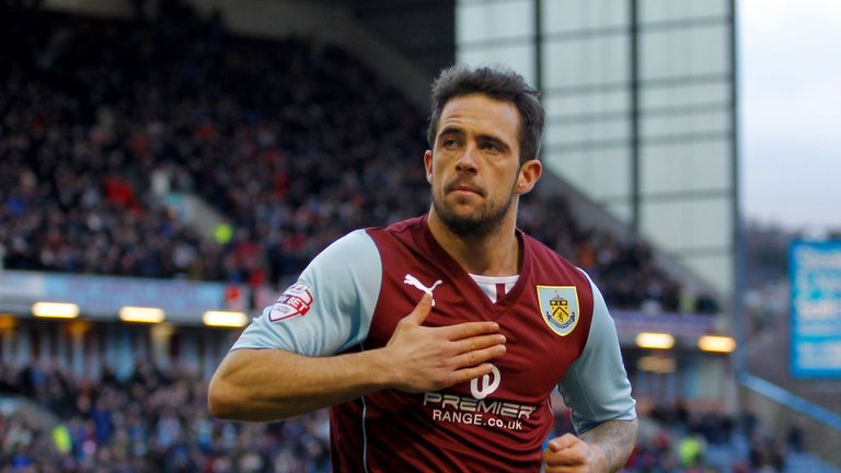 Danny Ings: Salutes his opening goal at Turf Moor