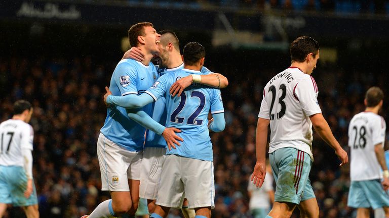 Edin Dzeko: Grabbed two goals against West Ham