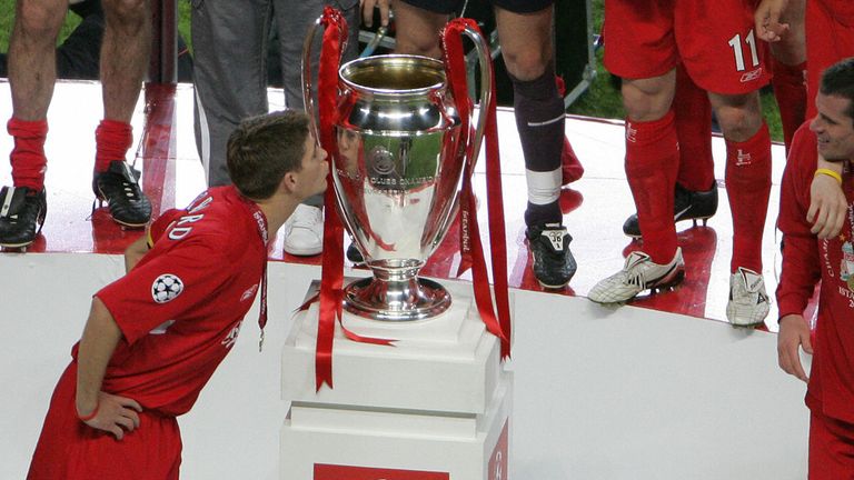 Gerrard skippered Liverpool to Champions League glory in 2005