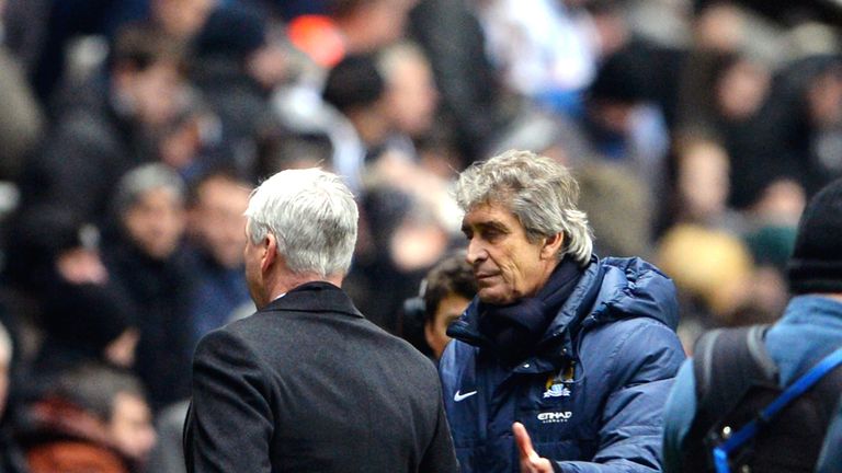 Manuel Pellegrini: With Pardew at the final whistle