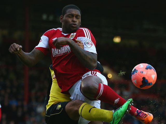 Jay Emmanuel Thomas of Bristol City in action