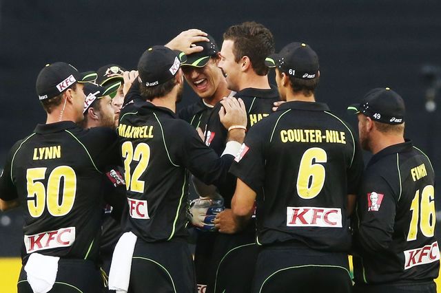 More celebrations for Australia on their way to victory at the MCG