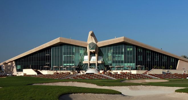 The famous clubhouse at Abu Dhabi Golf Club