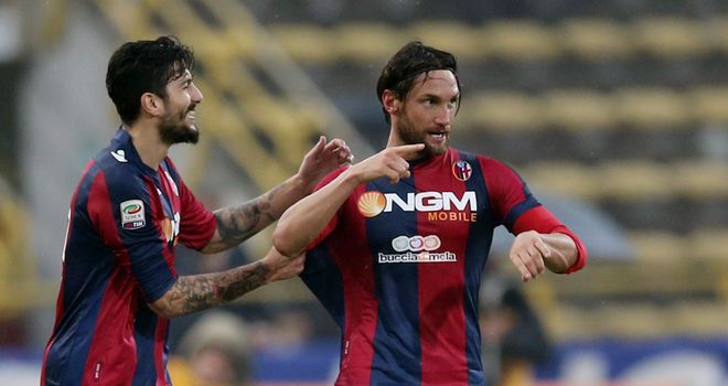 Rolando Bianchi was the hero for Bologna.