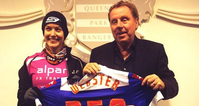 QPR's latest signing? Charlie meets manager Harry Redknapp