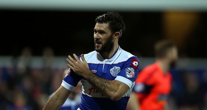 Charlie Austin: Celebrates his opener for QPR