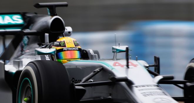 Lewis Hamilton in action on day four