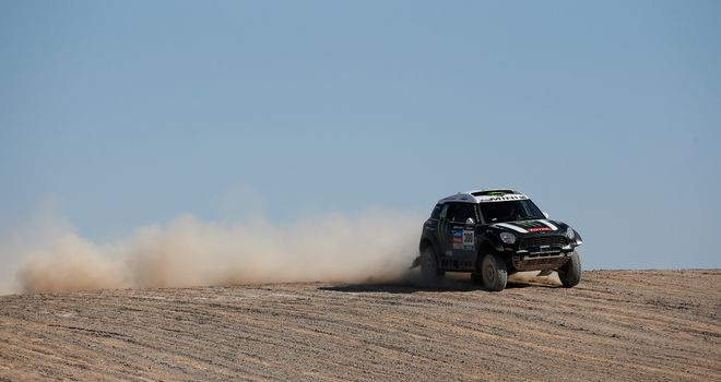 Stephane Peterhansel: Leads the Dakar Rally by just 26 seconds with one stage left