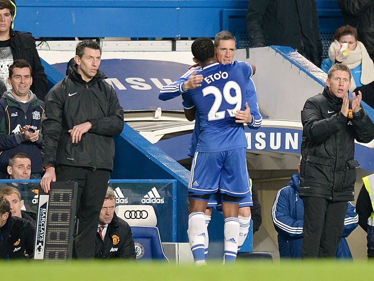 Fernando Torres replaced Samuel Eto'o against Manchester United.