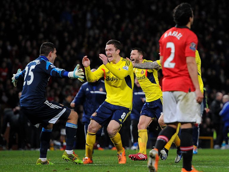 Sunderland celebrate reaching the Capital One Cup final