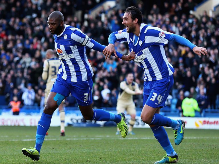 Reda Johnson celebrates for Sheffield Wednesday