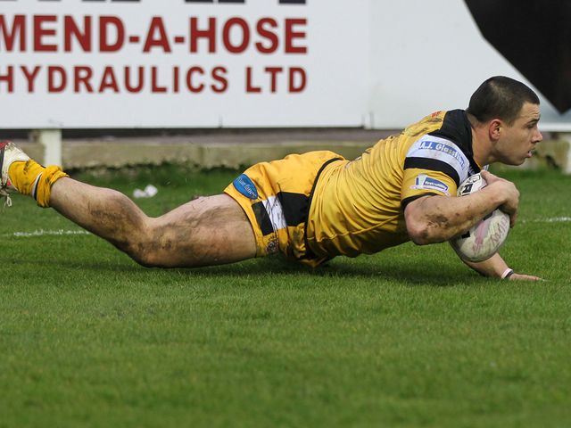 Justin Carney crossed over for a try against the Wildcats