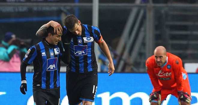 Atalanta celebrate against Napoli