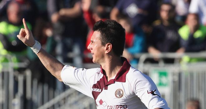 Emerson celebrates scoring for Livorno