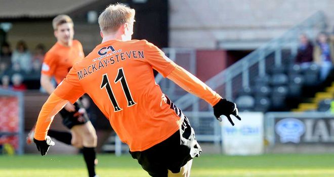 Gary Mackay-Steven: Gives Dundee United the lead against Kilmarnock