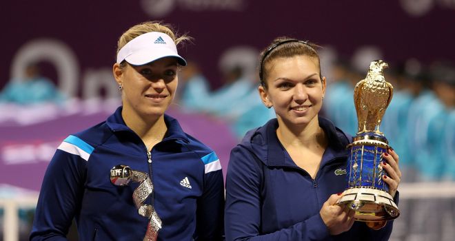 Simona Halep (right): Won in Doha to claim her first title of 2014
