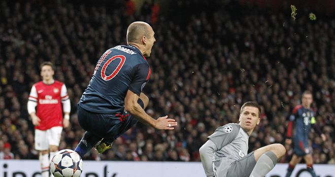 Szczesny was sent off after conceding a penalty against Bayern Munich