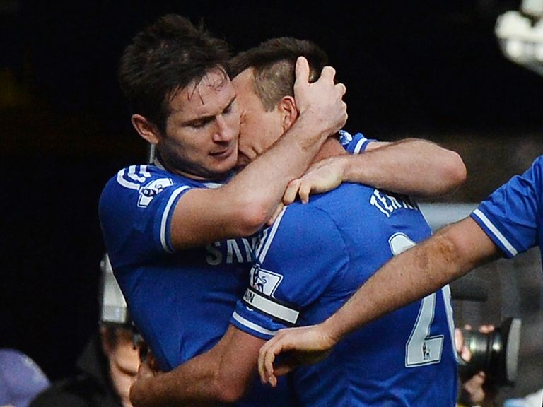 Frank Lampard and John Terry celebrate after Chelsea's winner