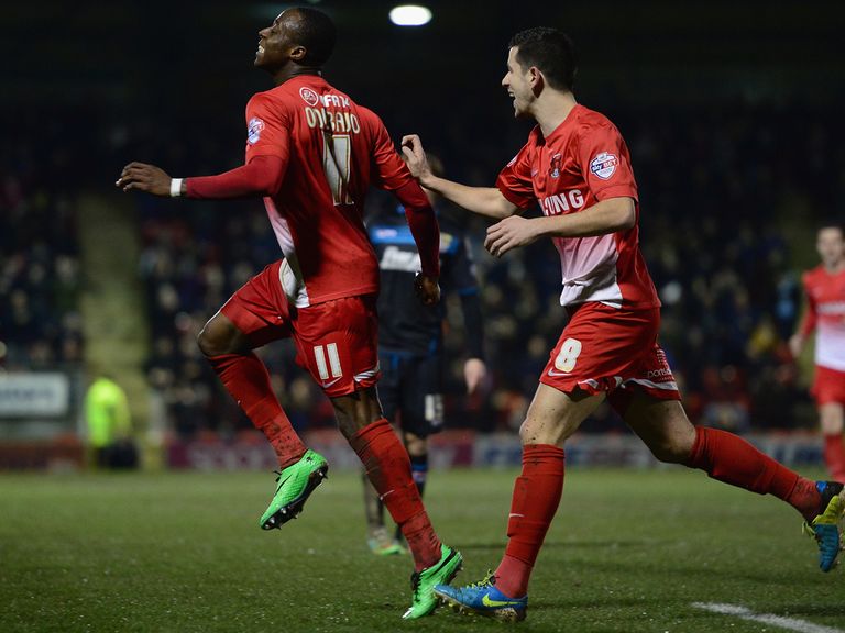 Moses Odubajo of Orient celebrates
