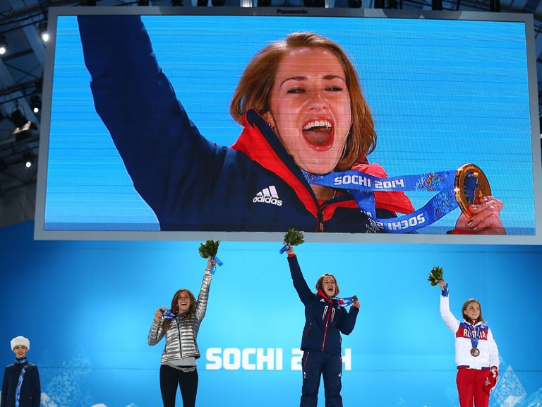 Lizzy Yarnold enjoys her moment